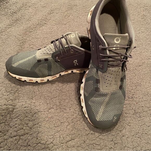 On Cloud Running Cloud 5 Men’s Size 10.5 Olive & Grey - Picture 4 of 12